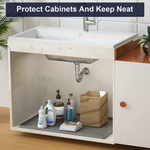 Load image into Gallery viewer, Stain-Resistant Under Sink Mat - 37" x 22" Flexible Silicone for Clean Cabinets