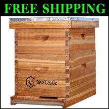 Load image into Gallery viewer, Complete 8-Frame Beehive Starter Kit with Beeswaxed Frames and Deep Medium Boxes