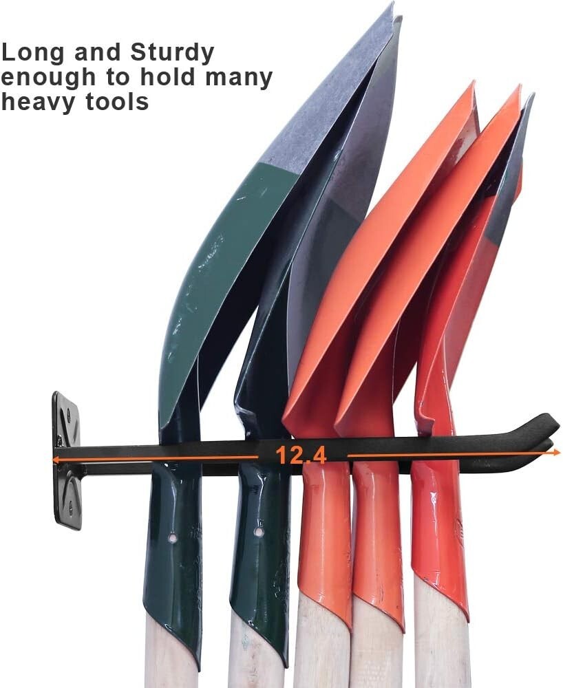 Durable Wall-Mounted Garage Hooks - Set of 4 Heavy Duty 12.4 Inch Organizers