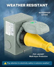 Load image into Gallery viewer, User-Friendly 50 Amp Extension Cord &amp; Power Inlet Box Combo: Safe &amp; Reliable