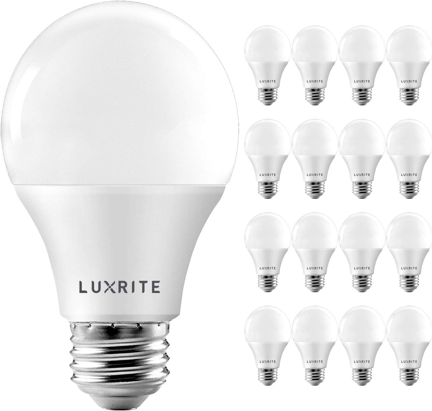 16-Pack A19 Dimmable LED Bulbs - 9W Cool White, Perfect for Indoor/Outdoor Use