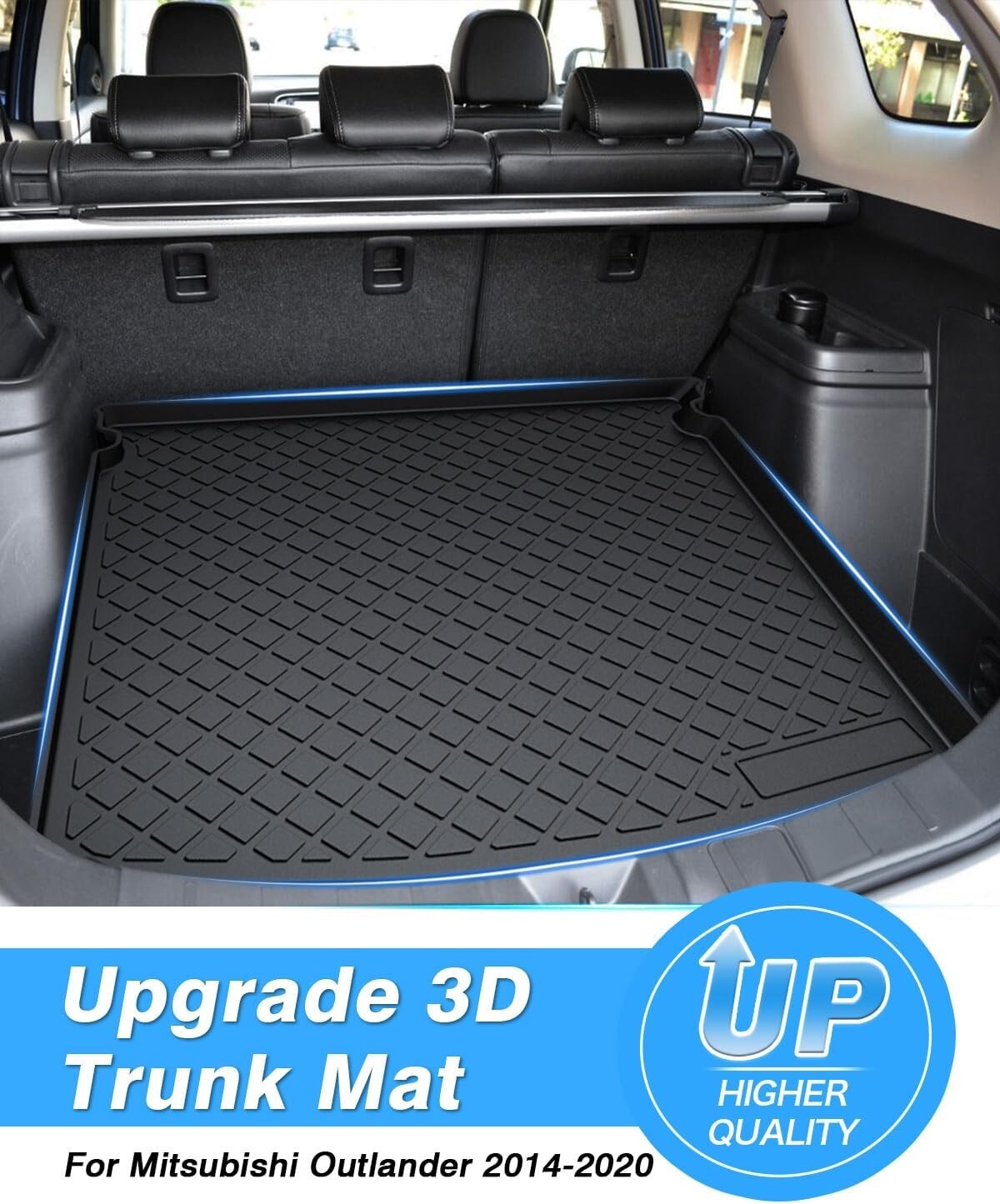 Weather-Proof Trunk Mat for Mitsubishi Outlander 2014-2020 - Protects Cargo Area