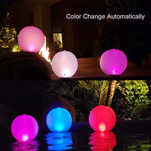 Load image into Gallery viewer, Inflatable Solar Glow Balls - 4 Pack Color Changing Pool Lights for Any Occasion