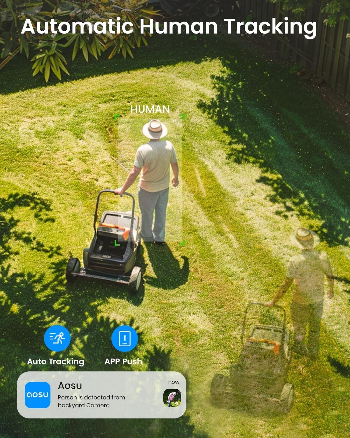 2-Pack Solar Powered Security Camera with 360° View - Alexa & Google Compatible