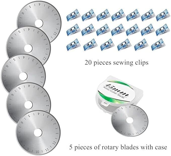 All-in-One Quilting Kit: Rotary Cutter, Blades, Mat & Craft Knife for Crafts