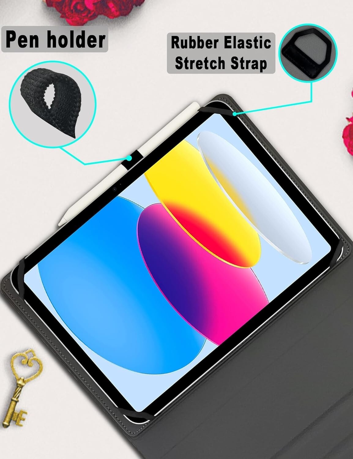 Stylish Backlit Keyboard Cover for 9-11” Tablets - Ideal for Casual Business