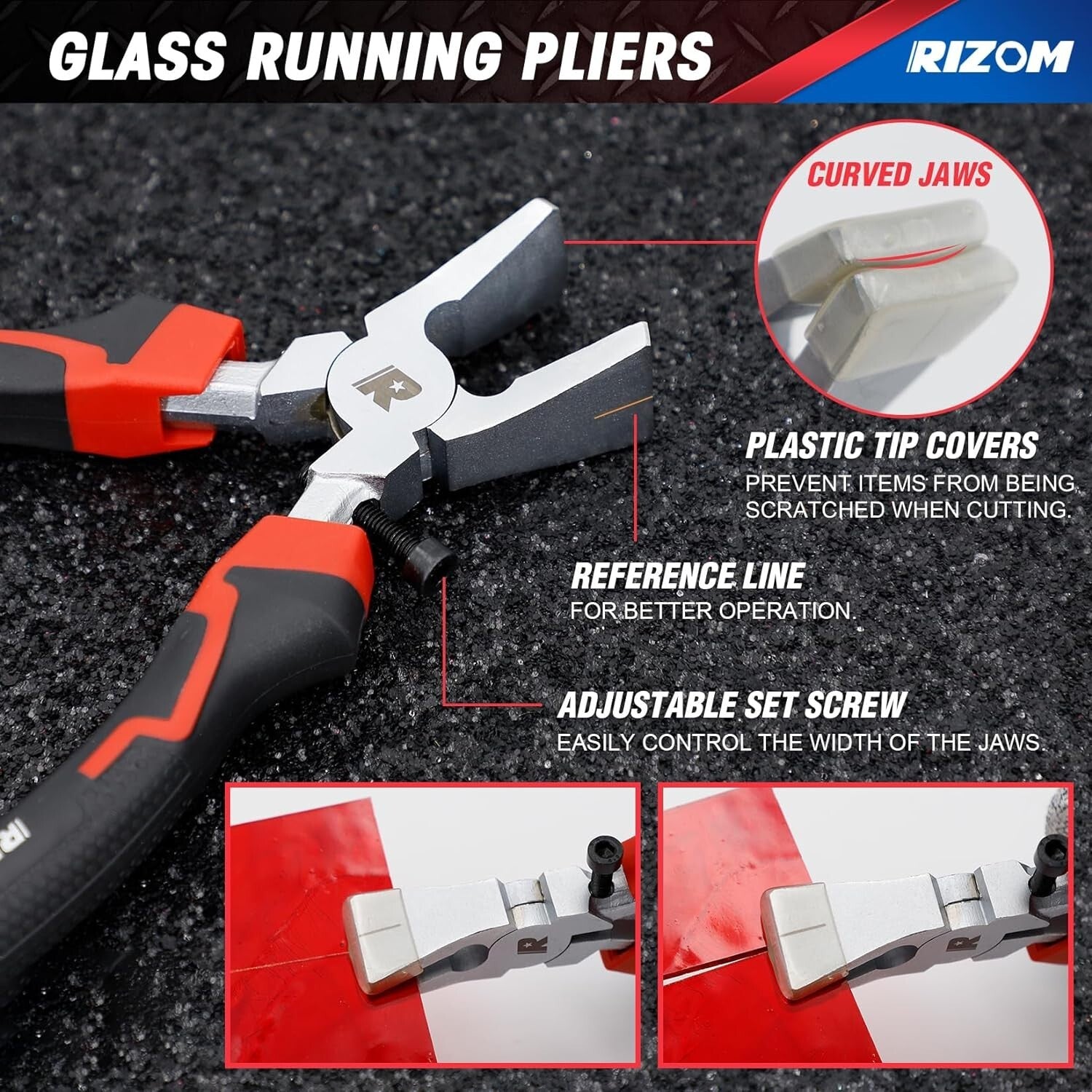 Premium Glass Cutting Tool Set: 8" Nippers, Curved Pliers & Breaker Grozer