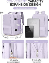 Load image into Gallery viewer, Expandable Carry-On Travel Backpack - Flight Approved for Business &amp; Leisure