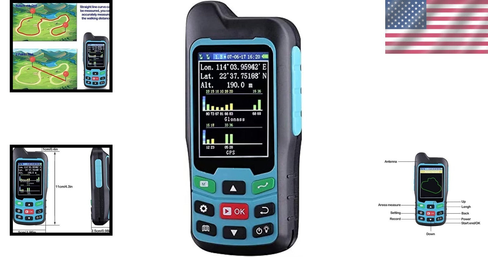 Versatile Handheld GPS with 12 Hours Battery - Ideal for Surveying & Agriculture