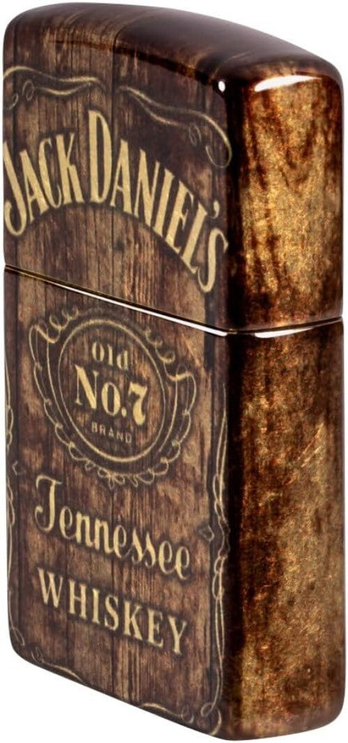 Stylish Jack Daniel's Brass Lighter - Unique Windproof Design, Lifetime Warranty