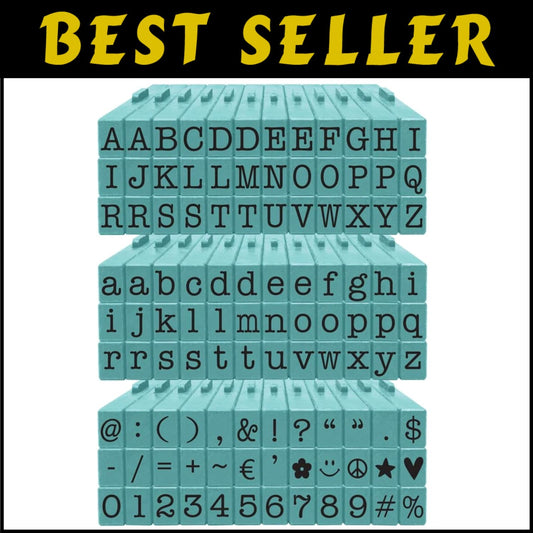 Medium 108-Piece American Typewriter Peg Stamps for Creative Custom Projects