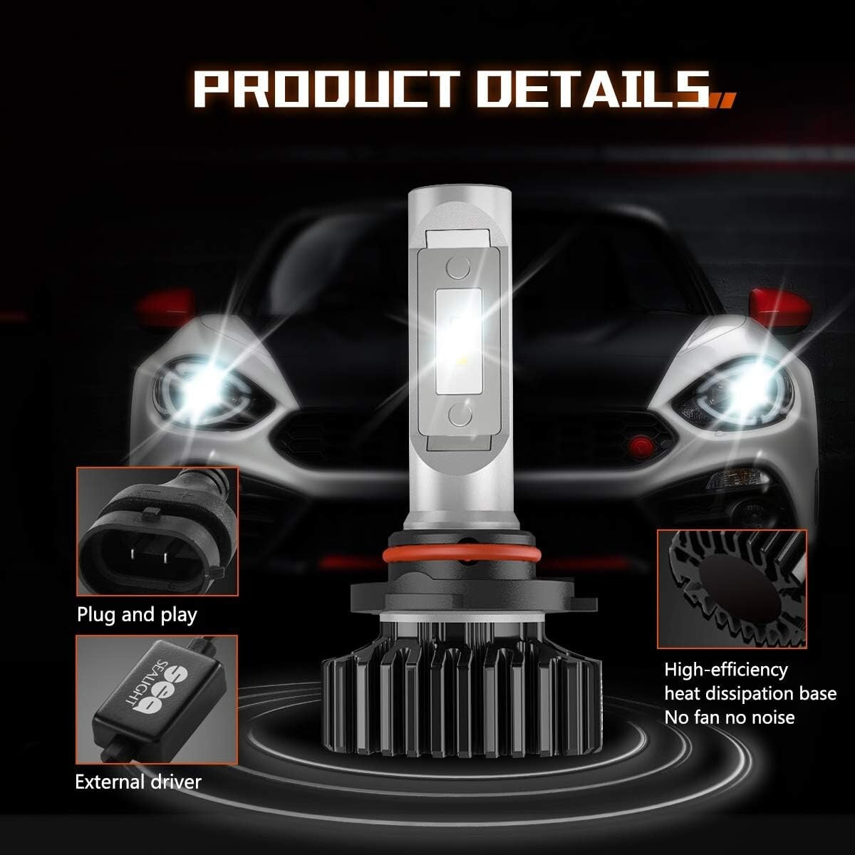 Safety-First 9005 H11 Fog Bulbs with Focus Beam Design - Enhance Night Driving