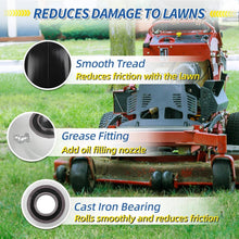 Load image into Gallery viewer, Premium 6 Solid Flat-Free Lawn Mower Tire with Smooth Tread &amp; Easy Install Kit