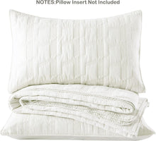 Load image into Gallery viewer, Machine Washable 100% Cotton Twin Quilt Set - Lightweight &amp; Cozy Coverlet