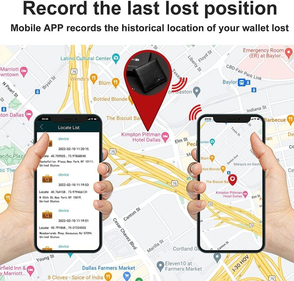 Bluetooth Anti-Lost Wallet for Men - GPS Location Tracking & Stylish Design