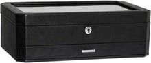 Load image into Gallery viewer, Stylish Black/Red Watch Storage Box with Key Lock &amp; 12 Slots for Men &amp; Women