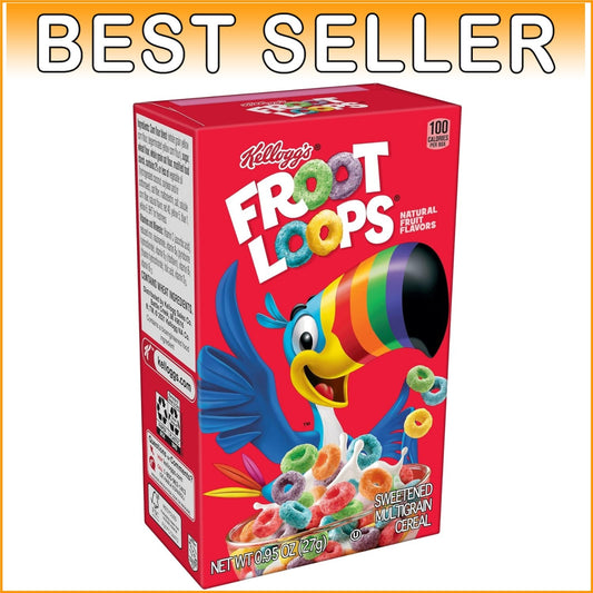 Kellogg's Original Breakfast Cereal - Healthy Fruity Rings, 70 Boxes of 0.95oz