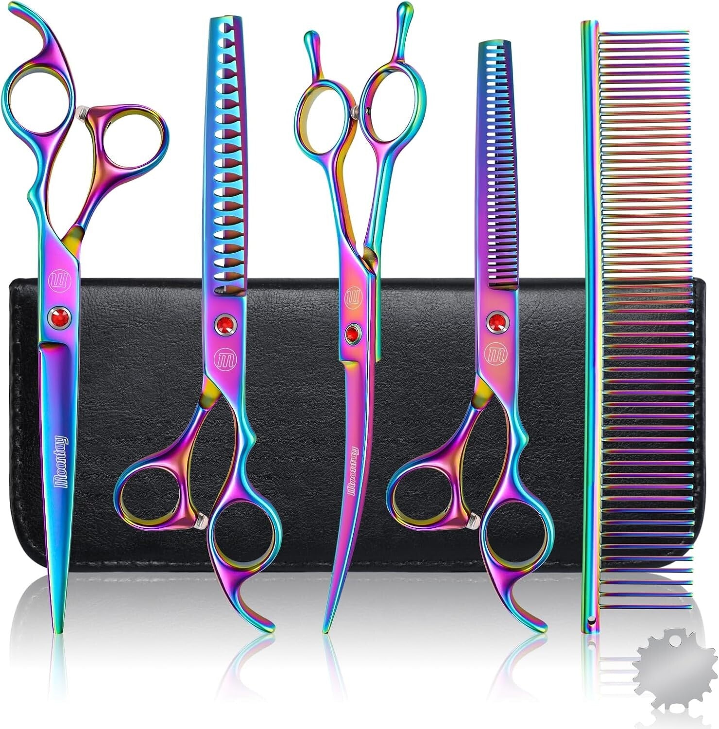 High-Quality Stainless Steel Dog Grooming Scissors Set - Ergonomic & Adjustable