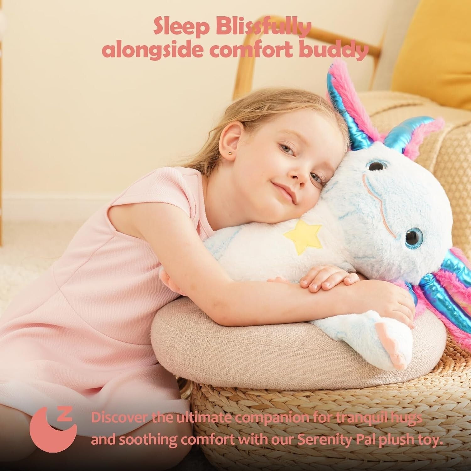 4.5 lbs Weighted Stuffed Animal - Blue Plush for Sensory Needs & Anxiety Relief