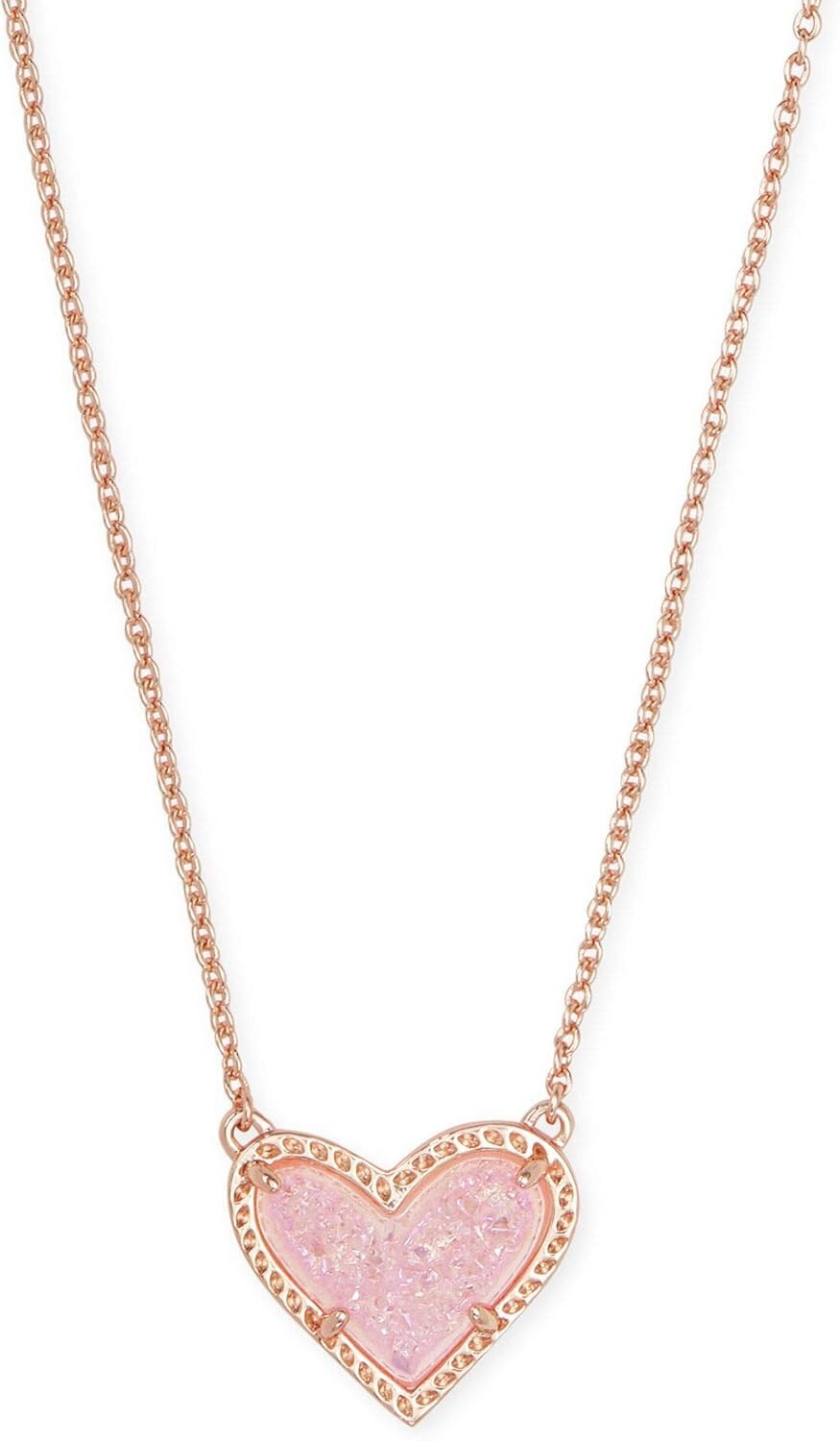 Delicate Rose Gold-Plated Ari Heart Necklace - Adjustable & Perfect for Layering