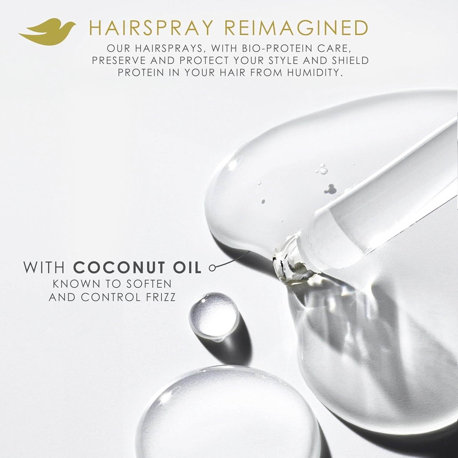 Flexible Hold Hairspray with Coconut Oil for All-Day Frizz Control - Pack of 6