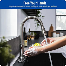 Load image into Gallery viewer, Touchless Kitchen Faucet with Pull Down Sprayer - Elegant Brushed Nickel Finish