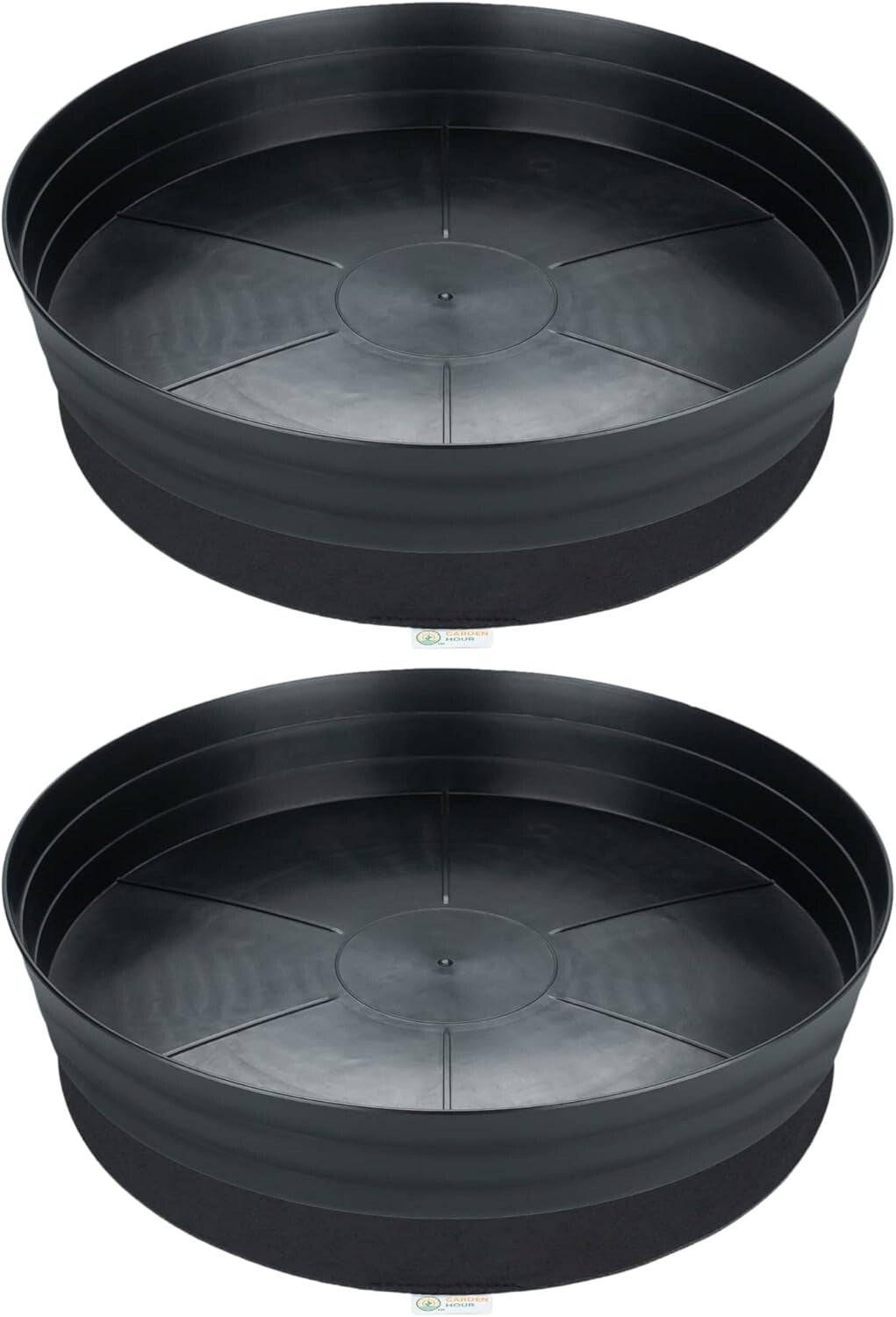 Durable 18" Plant Drip Trays - Extra-Deep Saucers for Indoor Pots and Bird Baths