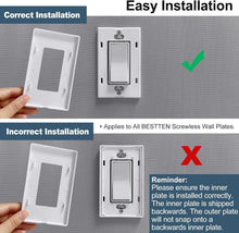 Load image into Gallery viewer, Modern 1-Gang Screwless Wall Plates - 30-Pack Glossy Finish in Snow White