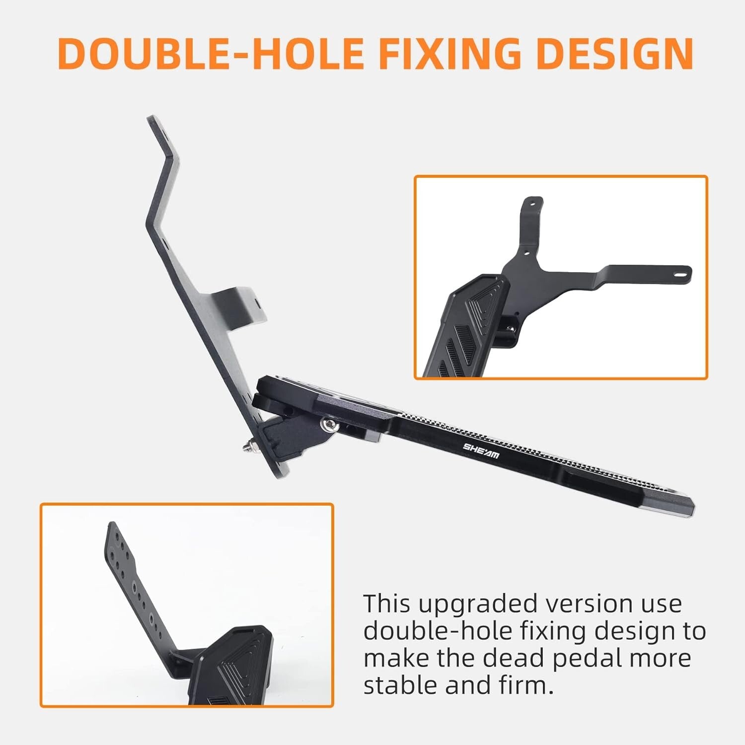 Premium Aluminum Dead Pedal for Jeep Wrangler JK JL 4xe - No Drill Installation