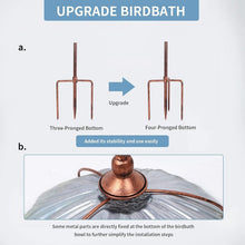 Load image into Gallery viewer, Attractive 31-Inch Birdbath with Stainless Metal Stake - Perfect for Gardens