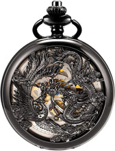 Load image into Gallery viewer, Luxury Dragon &amp; Phoenix Mechanical Pocket Watch - Perfect Gift for Any Occasion