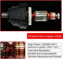 Load image into Gallery viewer, 2300W Portable Electric Cement Mixer with 6 Speed Settings for Versatile Mixing
