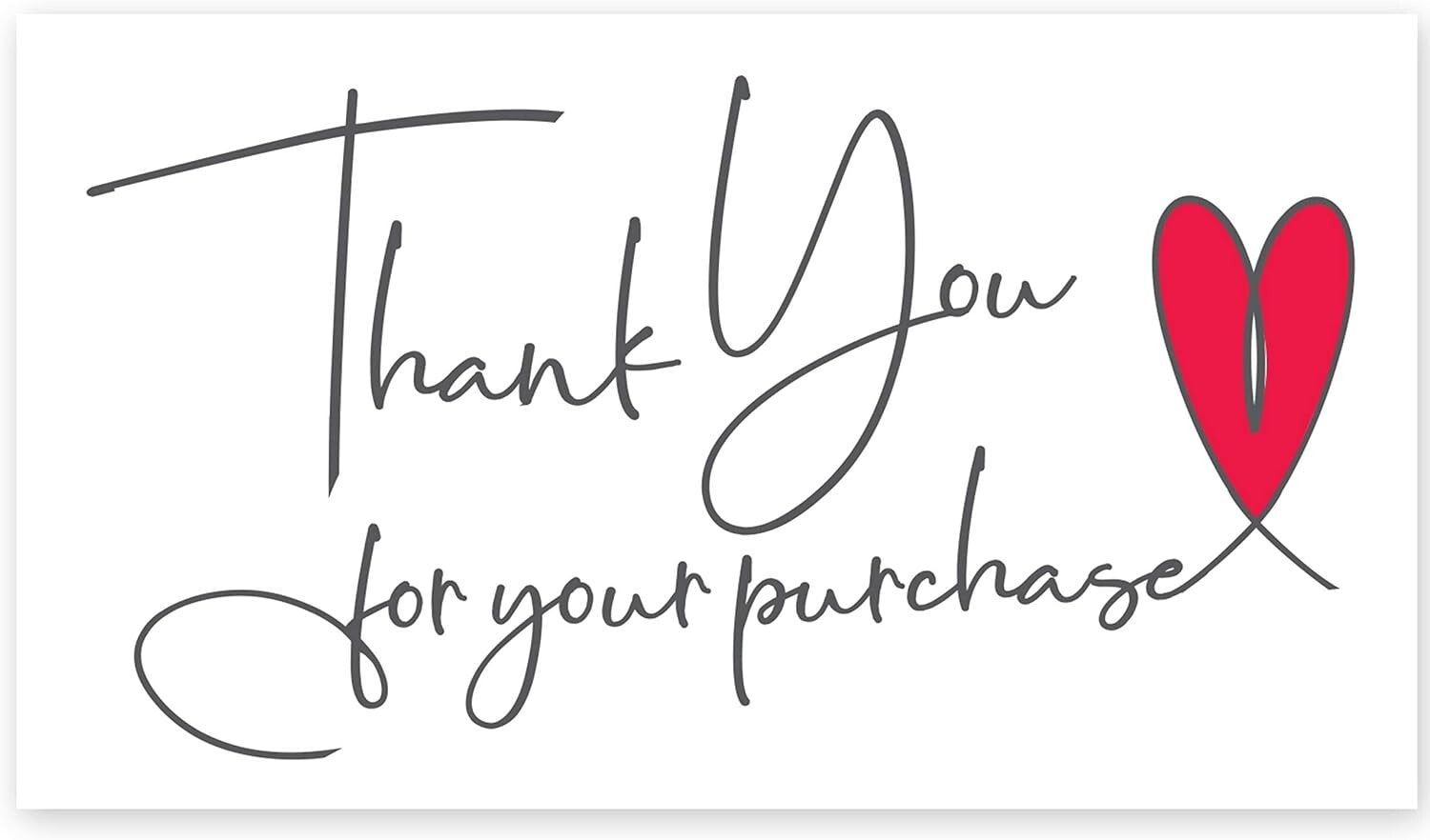 Bulk 1200 Thank You Purchase Cards | Premium Matte Finish | Small Biz Essential