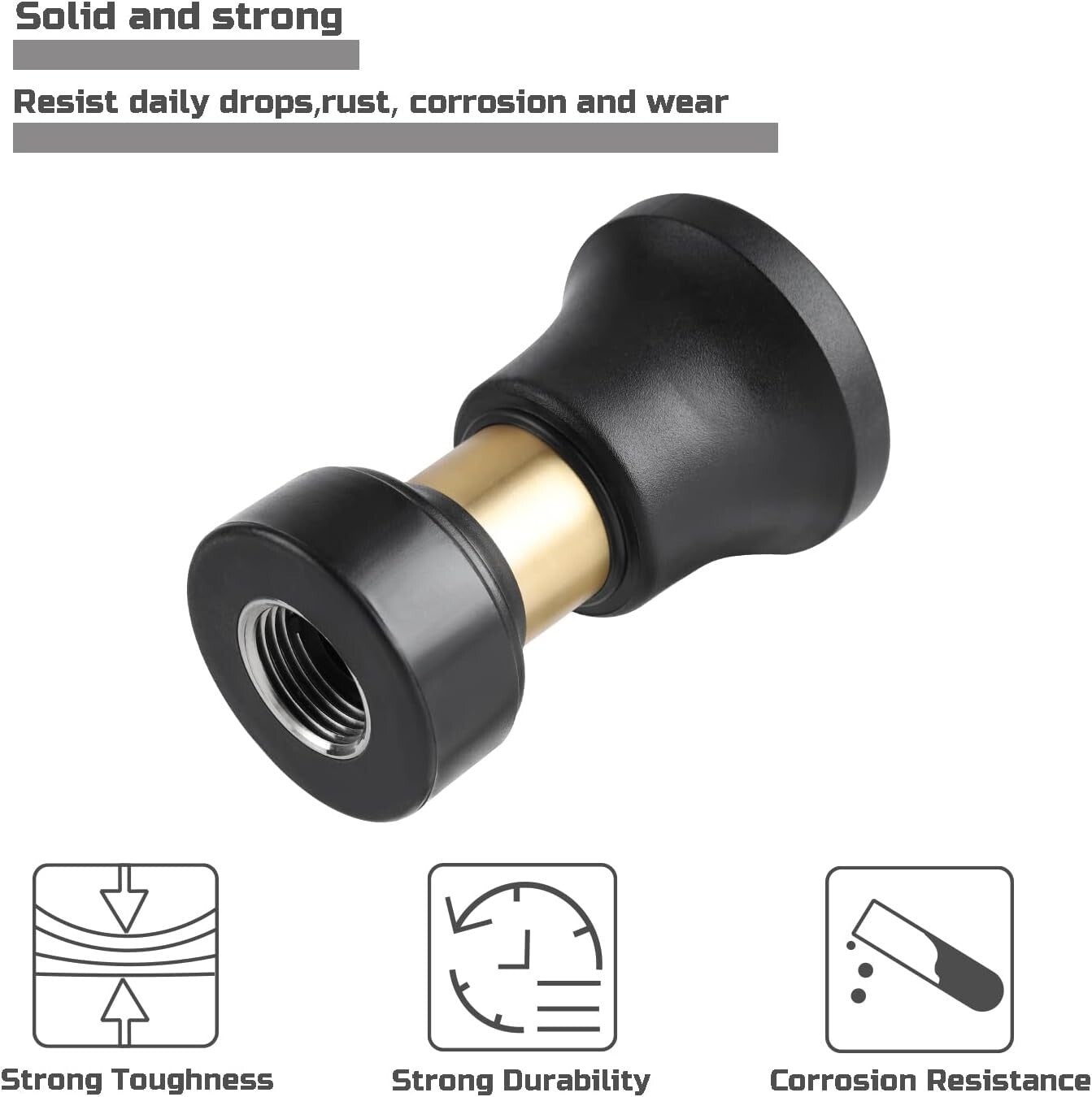 2 Pack Heavy-Duty Brass Hose Nozzles - Adjustable Leak-Proof Water Sprayers