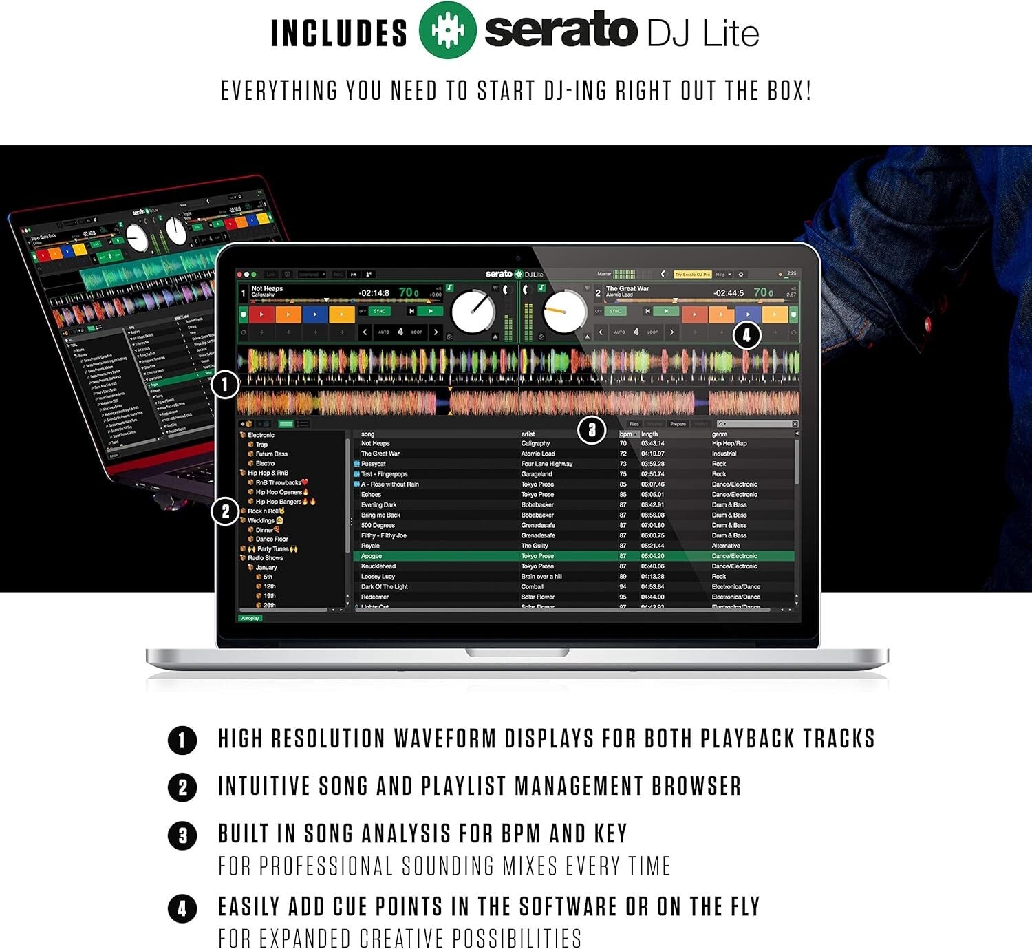 All-in-One DJ Controller for Serato with 6-inch Jog Wheels & Performance Pads