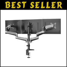 Load image into Gallery viewer, Versatile Articulating Triple Monitor Stand for Flat/Curved Screens - Easy Setup