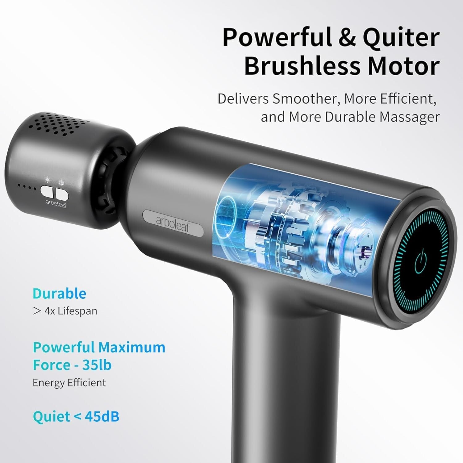 Battery-Powered Massage Gun with Touch Screen - Perfect for Muscle Recovery