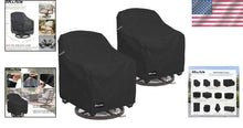 Load image into Gallery viewer, Secure-Fit Waterproof Swivel Patio Chair Covers, 2-Pack with Air Vents &amp; Straps