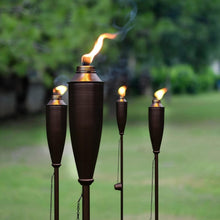Load image into Gallery viewer, Pack of 4 Decorative Citronella Torches for Enchanting Outdoor Ambience