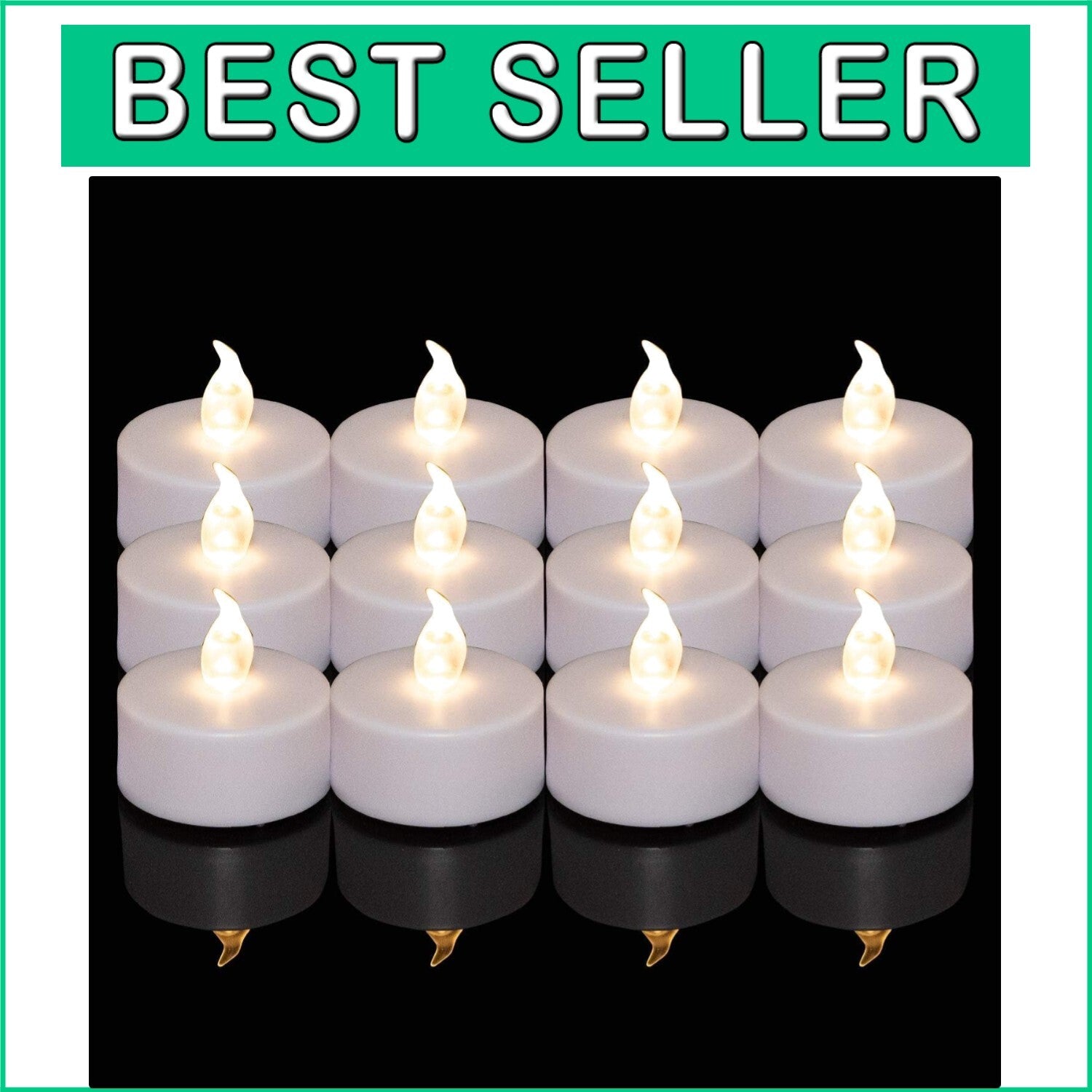 200-Pack Flameless LED Tea Lights - Flickering Warm White for Elegant Decor