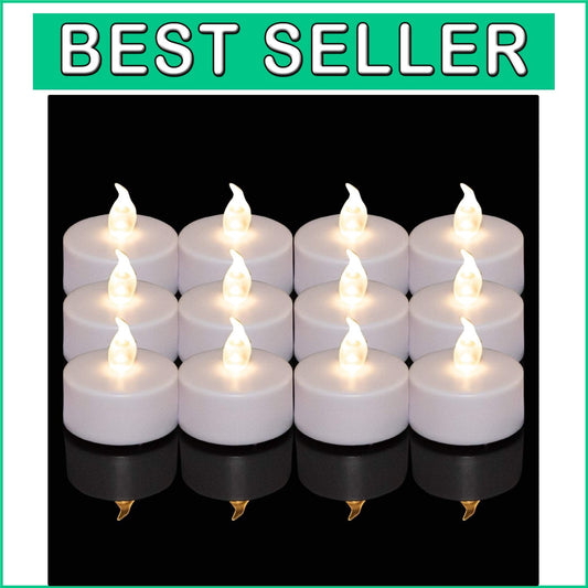 200-Pack Flameless LED Tea Lights - Flickering Warm White for Elegant Decor
