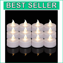 Load image into Gallery viewer, 200-Pack Flameless LED Tea Lights - Flickering Warm White for Elegant Decor