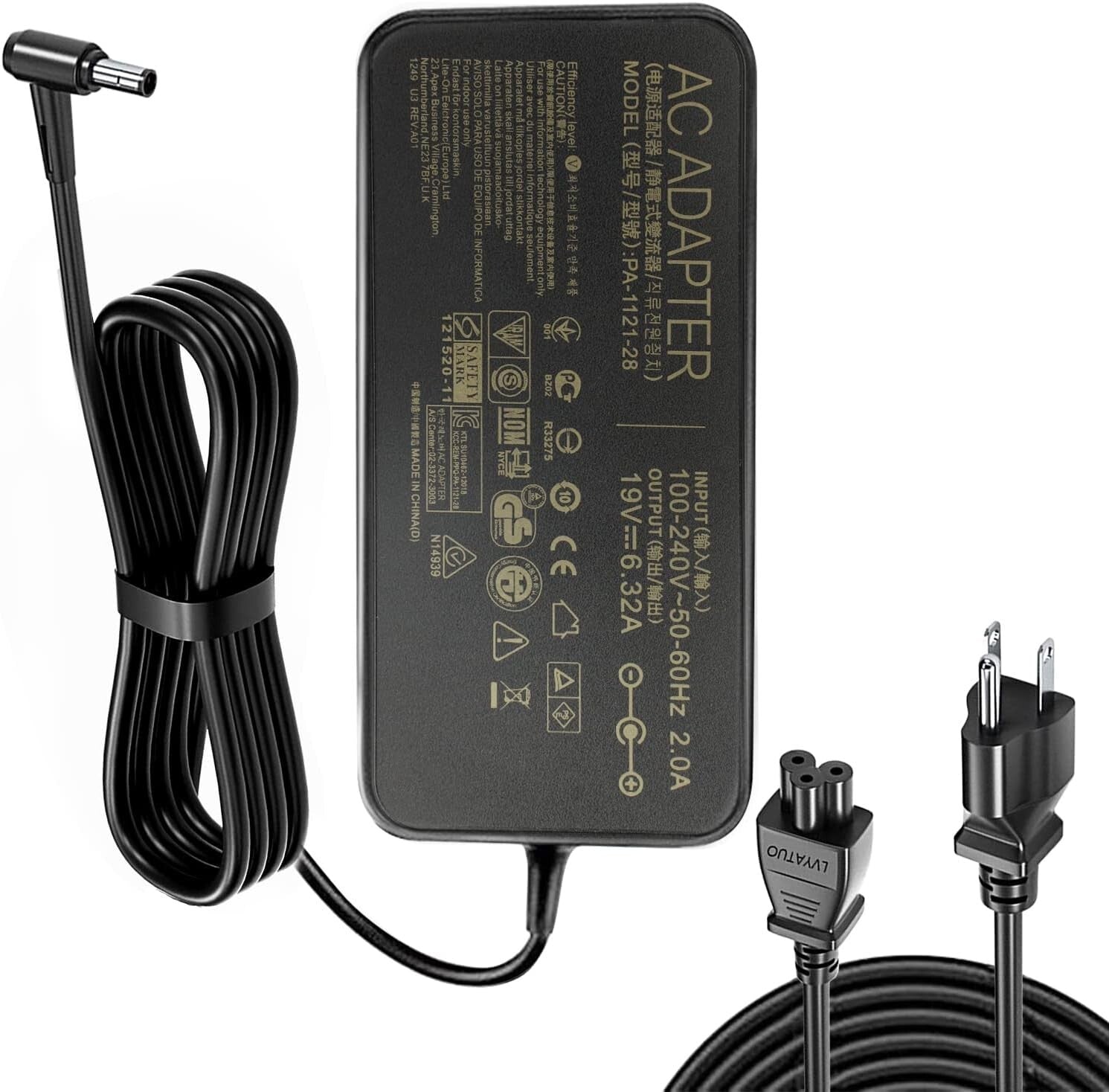 Durable 120W Asus Laptop Charger 19V 6.32A - Fast Charge and Protection Features