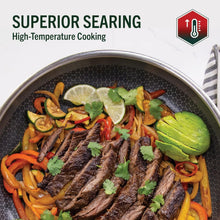 Load image into Gallery viewer, Induction-Compatible 12-Inch Frying Pan with Nonstick Coating &amp; Glass Lid