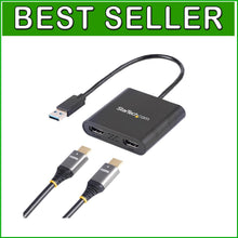 Load image into Gallery viewer, Enhance Workstation Efficiency with USB to Dual HDMI Adapter, 4K Support