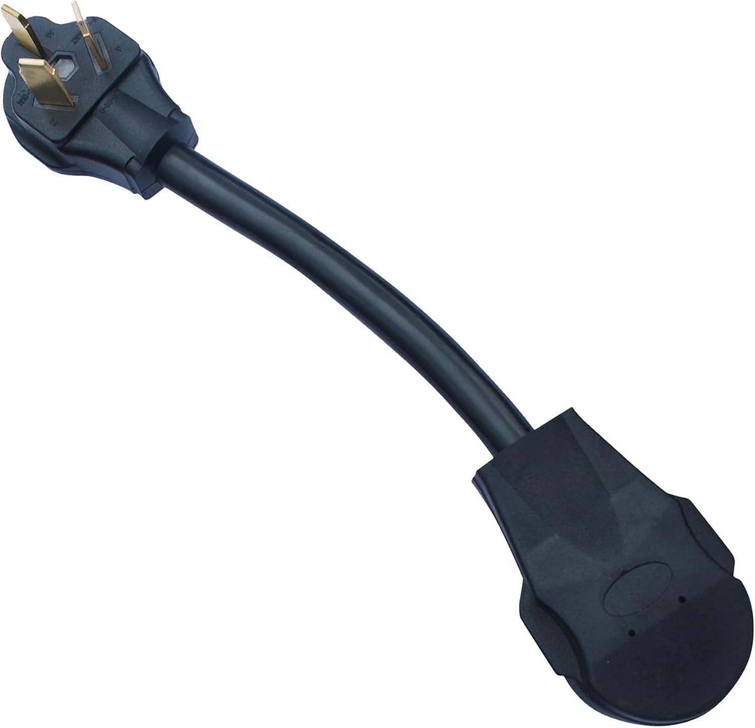 Durable NEMA 3-Prong to 4-Prong Adapter for Smooth Power Transfer - 12' Length