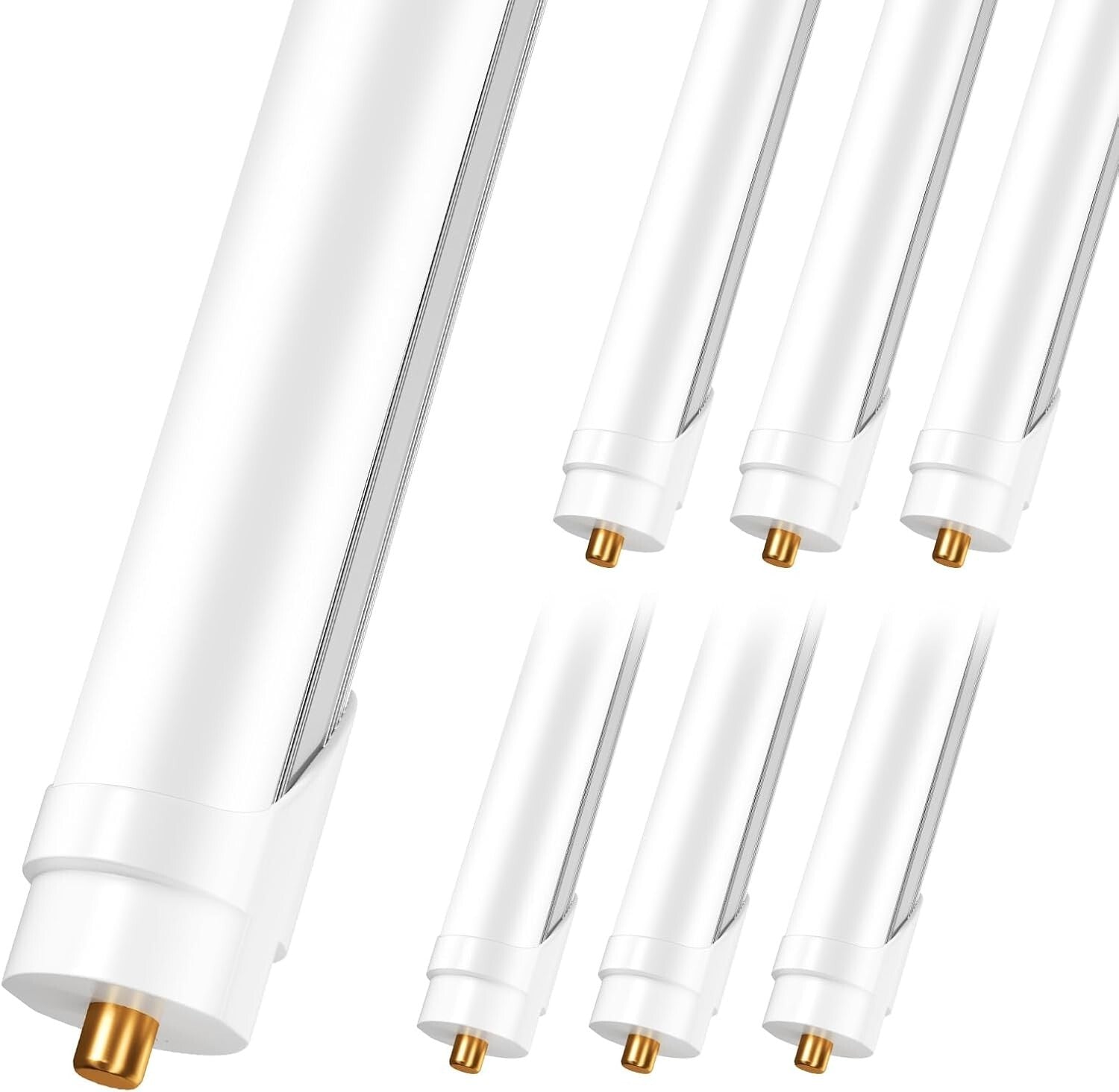 72W Dual Row 8FT LED Bulbs - 5000K Daylight, Easy Installation, Long Lifespan