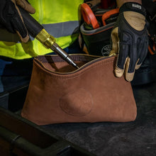 Load image into Gallery viewer, Sturdy 12.5-Inch Leather Zipper Bag for Tools - Professional Quality Storage