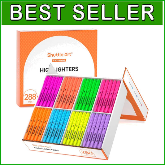 Bright Assorted Colors Highlighters - 288 Bulk Pack for Home, School, Office