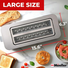 Load image into Gallery viewer, UltraToast 4-Slice Stainless Steel Toaster with Extra-Wide Slots &amp; LED Display